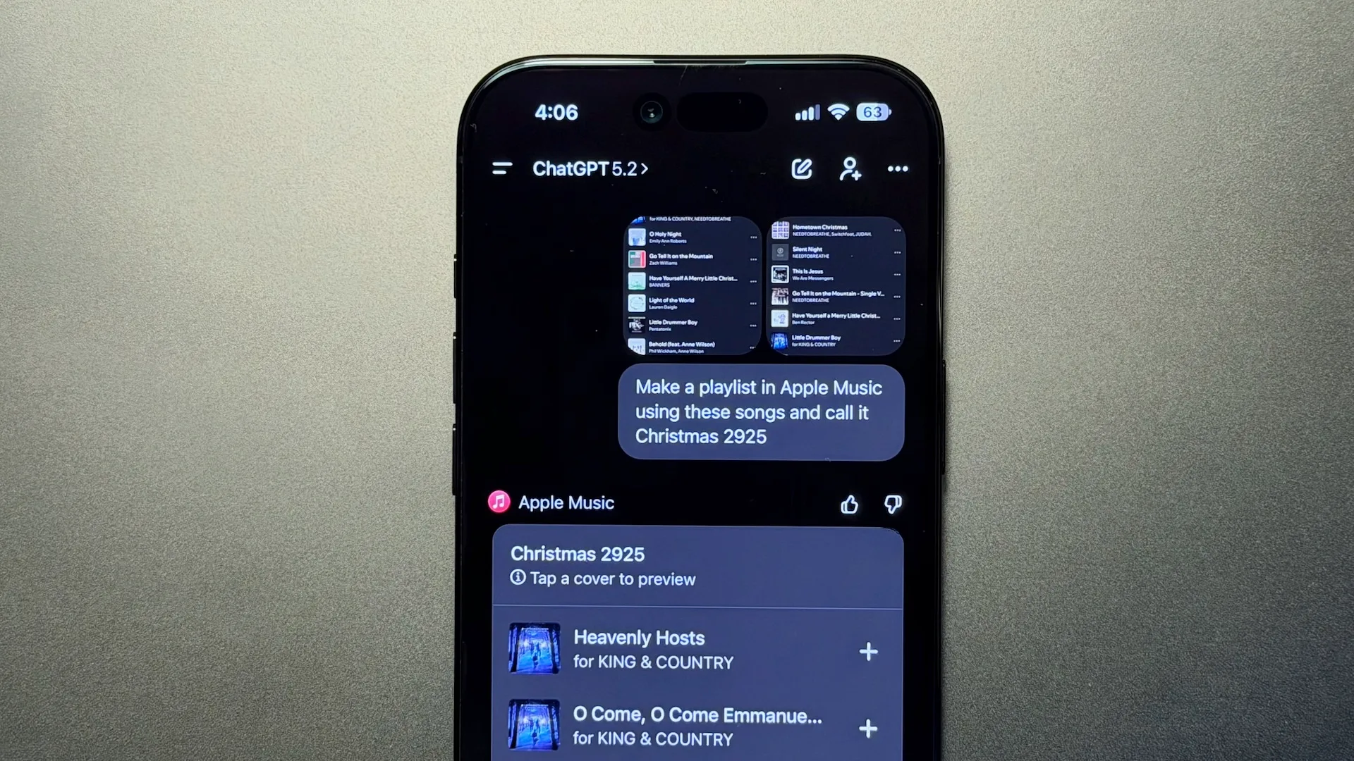 1a7c2 company chatgpt iphone apple music